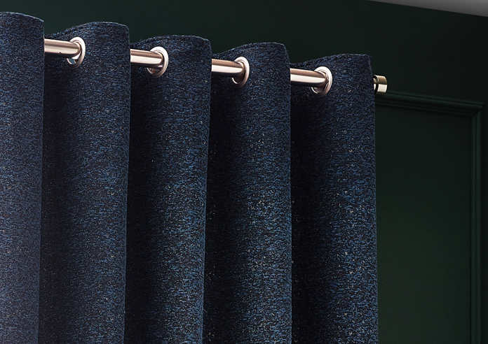 Galaxy Eyelet, Navy - Ready Made Curtains - Image 9